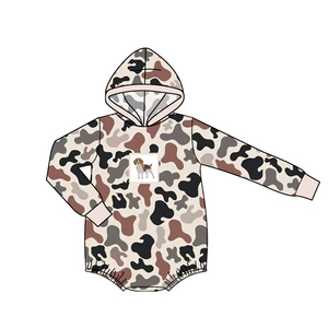 Combinaison à manches longues pour bébé et enfant, motif camouflage vert, vente en gros, LR2995, sweat à capuche pour garçon - Product Image 5