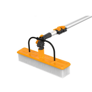 40 FT Telescopic Pole Adjustable <b>Brush</b> Head Solar Panels Cleaning Kit Tool Water Fed - Product Image 4