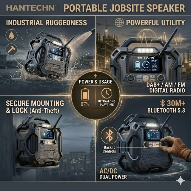 Professional Extra Loud Sound Roll Cage Wireless Jobsite Radio for Underground Mining