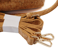 Sac à main seau en liège du Portugal pour femmes Design de couleur pure Bandoulière amovible Cuir végétalien Écologique