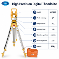 Digital Laser Theodolite with Optical Plummet and 2" Angle Accuracy for Construction