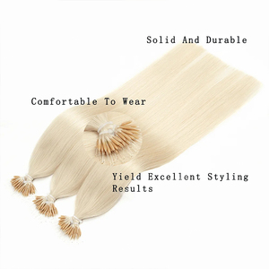 Extension per capelli con punta in silicone, 100% veri capelli umani Remy, 1g/mazzo, 16-22 pollici, senza grovigli, a lunga durata, con nano anelli - Product Image 4