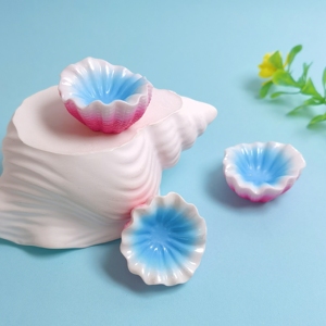 100 Breloques Coquillages Bleus Perle 3D Miniatures Modèles de Coquillages Marins Décorations pour Jardin Féerique Aménagement Paysager Fête Mariage - Product Image 2