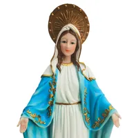 Resina virgem maria estátua cristão de 5 a 18 polegadas, estatueta de escultura religiosa
