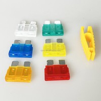 Lot de 120 fusibles pour voiture et camion, type lame de taille moyenne, 5A, 10A, 15A, 20A, 25A, 30A avec clip