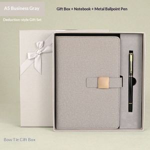 A5 Premium Luxury Business Custom Leather Notebook Pen Set Custom Logo Exquisite Gift <b>Box</b> for Corporate Meetings Anniversaries - Product Image 5