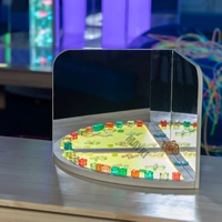 Table lumineuse sensorielle Montessori en bois avec panneaux miroir et LED pour l'apprentissage précoce