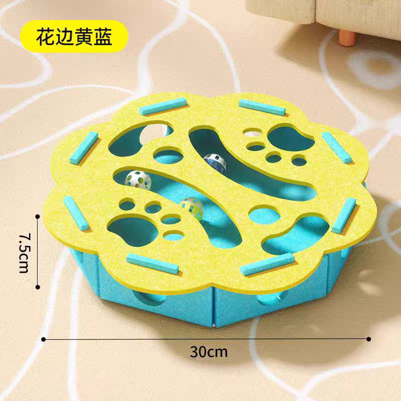 [Blue and Yellow Lace] Cat Maze Ball Puzzle