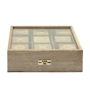 Gioco da tavolo in legno Tic Tac Toe, design classico per tavolino da caffè o serate di gioco in famiglia, elemento decorativo. - Product Image 5