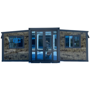 20ft Prefab <strong>Tiny</strong> <strong>House</strong> 3 Bedroom Pastoral Cabin with Living Room, Kitchen &amp; Bath Waterproof Steel Wood Frame <strong>Easy</strong> Assembly - Product Image 1