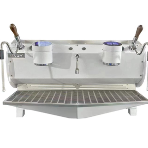 Cafetera Comercial Profesional de Acero Inoxidable con Doble Cabezal y Doble Caldera, 19 Bares, para Espresso y Cappuccino - Product Image 1