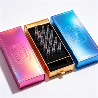 Maßgefertigte Starre Karton-Schublade für Patronenverpackung mit Metallischer Holographischer Folie und EVA-Einlage