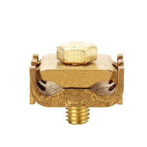 Heavy Duty Brass Earth Claw Clip Clamp Electrical Parallel Cable Connector Inch Electroplated for Industrial Power Distribution - Product Image 2
