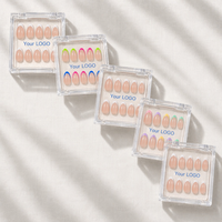 Faux Ongles à Presser Collection French Manucure Vente en Gros Personnalisables Blancs Colorés Pastel avec Logo
