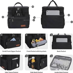 Personalized High Quality Waterproof PEVA Lining Thermal/Insulated Lunch/Cooler Bag Suit for Men and Women - Product Image 4