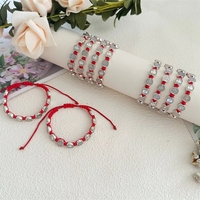 Bracelet de prière en perles tressé fait main, style rétro, avec pièce de Saint Benoît en argent antique, vente en gros