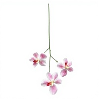3 Tangkai Anggrek Vanda Bunga Artificial Kain Sutra Cetak 3D Realistis Lembut untuk Dekorasi Pernikahan Hari Valentine Rumah