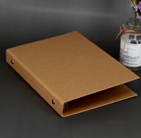 Classeur à anneaux en carton kraft recyclable personnalisé A4, A5, A6 Classeur kraft