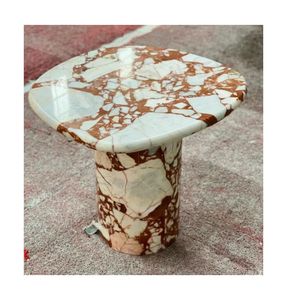 Table d'appoint en marbre Calacatta Volia <span class=keywords><strong>rouge</strong></span> <span class=keywords><strong>chinois</strong></span> de luxe SHIHUI, taille personnalisée, design moderne pour la maison, villa, salon, meubles - Product Image 1