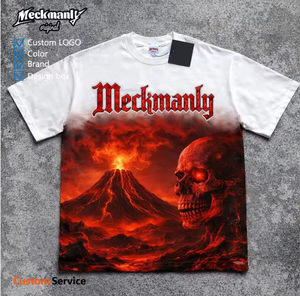T-shirt pour homme à col en V, coupe classique, imprimé uni, manches courtes, en polyester/coton, personnalisable - Product Image 1