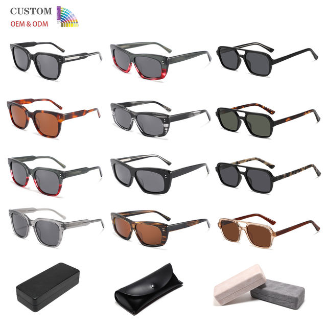 CONCHEN Customized Logo Vintage UV400 Shades Glasses 2025 Fashion Custom Brand Designer Sunglasses Handmade Acetate Sun Glasses