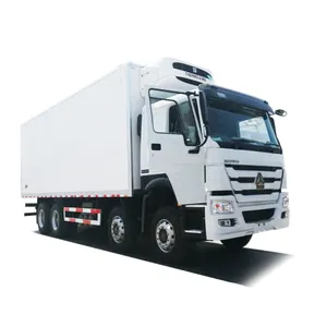 China Brand Sinotruk Howo Heavy Duty 8x4 Refrigerated Truck Reefer Freezer Cold Van Truck For Sale