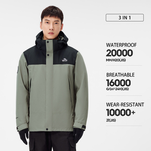 PELLIOT Manteaux d'extérieur chauds pour femmes Imperméable doublé polaire <span class=keywords><strong>3</strong></span> <span class=keywords><strong>en</strong></span> <span class=keywords><strong>1</strong></span> Randonnée Hiver Vestes d'extérieur - Product Image 2