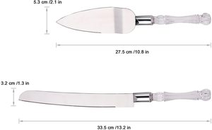 Wedding <strong>Cake</strong> Knife and <strong>Server</strong> Set - <strong>Cake</strong> Knife 13.2 Inch, <strong>Cake</strong> <strong>Server</strong> 10.8 Inch - Gifts for Bridal Shower, Wedding, Anniversary, - Product Image 3