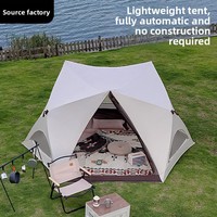 Tente de camping automatique quatre saisons en Oxford pour l'extérieur, installation rapide, protection solaire, imperméable, universelle pour le parc, la plage et la pelouse
