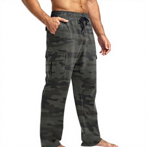 Pantalones deportivos con estampado de camuflaje para hombre, pantalones informales con cordón y cintura elástica, con bolsillos laterales, ropa de verano ligera y transpirable - Product Image 1