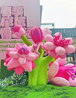 Décoration florale géante gonflable créative pour la promotion d'événements commerciaux, les expositions et les accessoires de présentation