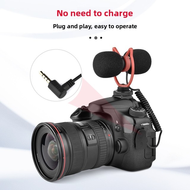 Universal Mic Camera Video Recording Microphone for DSLR, iPhone and Android Smartphones Canon EOS Nikon and Sony Cameras