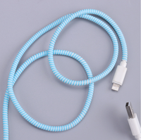 60cm couleurs câble de données manchon de protection printemps ficelle pour téléphone Android USB charge étui pour écouteurs couverture canette enrouleur