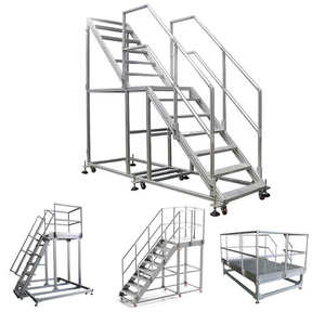 התאמה אישית של ארבעה גלגל בטיחות אלומיניום גלגול פלטפורמות צעדים סולם מעקות גלגל הרמת עזרה oem תמיכה oem - Product Image 5