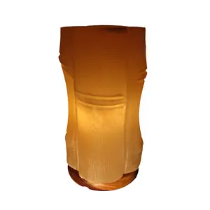 Van Himalaya Kristal Steenzout Lamp 4 Side Half Bamboe 100% Natuurlijke Vorm Himalaya Roze Zout Zee Vracht Zuiveren Lucht plug