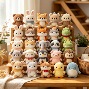 Wholesale <strong>Cute</strong> 8inch Doll Plush Animal <strong>Stuff</strong> Toys Figurine Doll Claw Machine Toys Coin Operated Games Dolls in Stock - Product Image 2