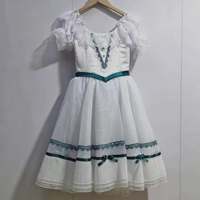 Robe de tutu de danse classique longue pour femmes, blanche, professionnelle, de haute qualité, pour la performance