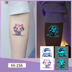 Nuevas pegatinas de <span class=keywords><strong>tatuaje</strong></span> de cuerpo temporal de animales de dibujos animados a prueba de agua pequeños tatuajes luminosos transfronterizos para niños - Product Image 2