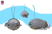 Petite série d'animaux sous-marins de 3 pouces Porte-clés Boîte aveugle Machine à griffes Poupées en peluche Collection de jouets mignons