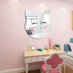 3D <b>Mirror</b> Wall Stickers for Kids Rooms Cat <b>Acrylic</b> Art Wall Decals DIY Home Decor Bedroom Bathroom Decorative <b>Mirror</b> - Product Image 1