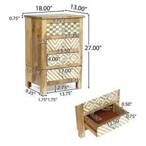 Table de chevet design en bois massif de haute qualité meilleure collection pour meubles de chambre à coucher pour stockage de salon prix de gros en vrac - Product Image 4