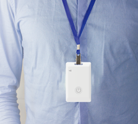 Balise de carte programmable RFID MWC01 étanche Bluetooth rechargeable avec capteurs de mouvement pour la gestion du personnel