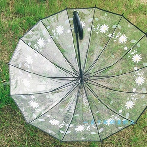Offre Spéciale jaune suiveur Transparent clair femmes <span class=keywords><strong>parapluie</strong></span> <span class=keywords><strong>pas</strong></span> <span class=keywords><strong>cher</strong></span> clair ABS poignée Logo personnalisé <span class=keywords><strong>parapluie</strong></span> pour les jours de pluie - Product Image 5