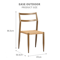 (E7060) Chaises de salle à manger d'extérieur empilables en rotin tressé pour restaurant, à prix abordable