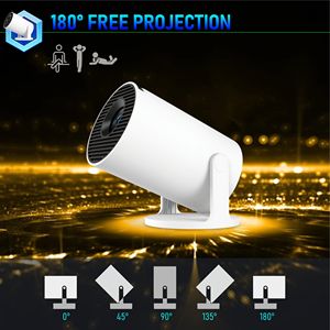 2025 giá rẻ nhất New hy300pro + Chiếu Android xách tay mini Cinema linh hoạt outdoor170 lumens 1280*720P LED LCD chiếu - Product Image 4
