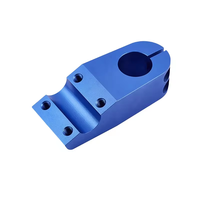 Pièce d'usinage CNC de fraisage en aluminium de précision personnalisé noir anodisé CNC usiné 6061-T6 pièce CNC de tige de vélo de course en aluminium