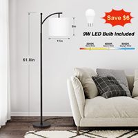 Lampe sur pied LED RGBIC contrôlée par application intelligente, corps en fer moderne, lumière multicolore pour la décoration du salon et de la chambre