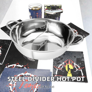 Olla Caliente de Acero Inoxidable 304 con Fondo Compuesto, Divisor para Mandarinas, Capacidad de 3-4L, Revestimiento Interior de Esmalte, 2 Asas para Gas - Product Image 2