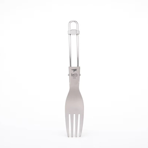 Lightweight Titanium Folding Handle Fork Camping Hiking Backpacking Travel Cutlery Eco-Friendly Reusable Food-Grade Tableware - Product Image 3