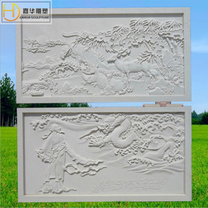 Relieve de Pared de Piedra Jiahua, Tallado con Figuras Antiguas de Estilo Chino, Arte Mural para Exteriores - Product Image 3